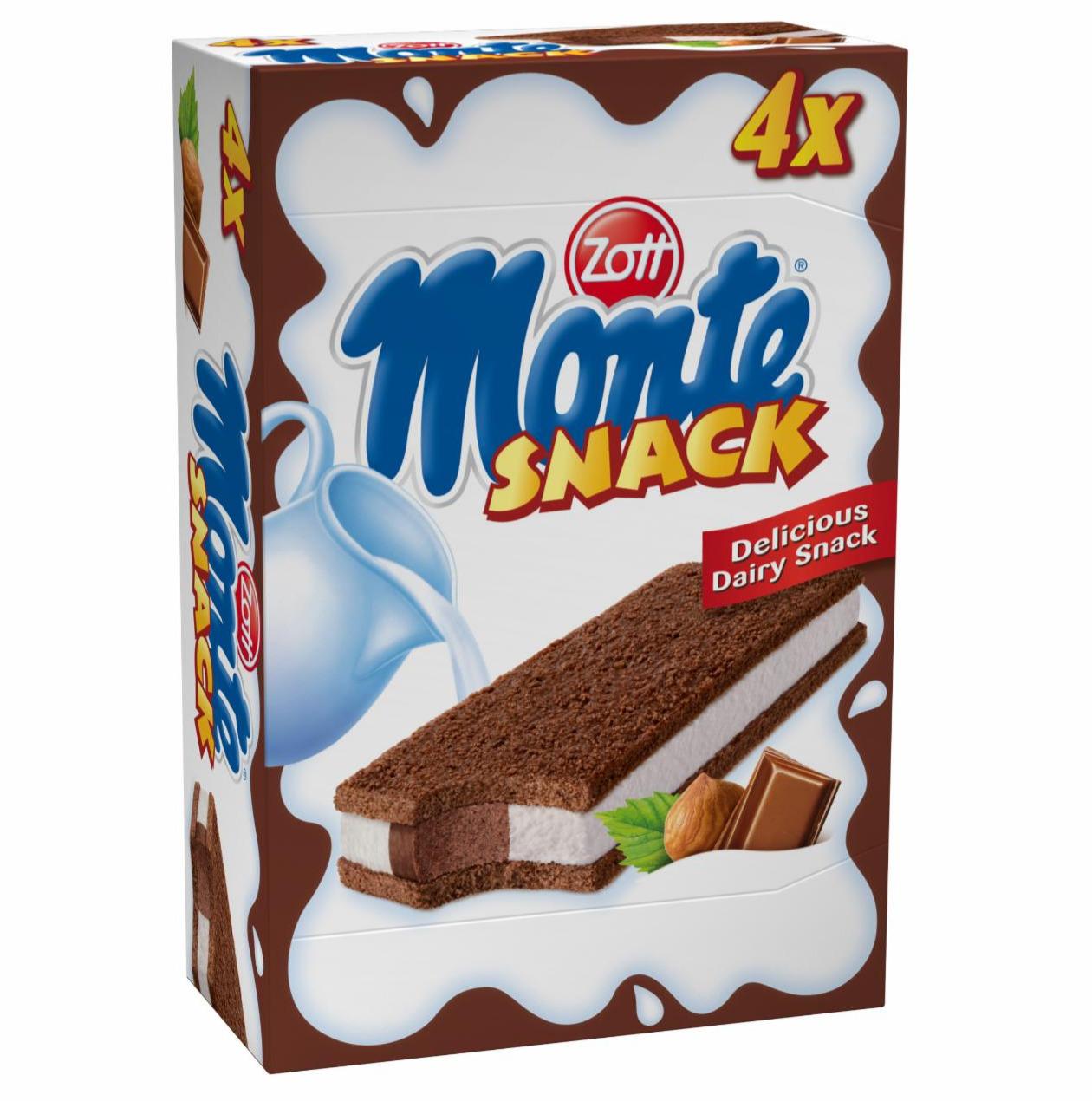 Zdjęcia - Monte Snack Ciastko z kremem mlecznym i czekoladowo-orzechowym Zott