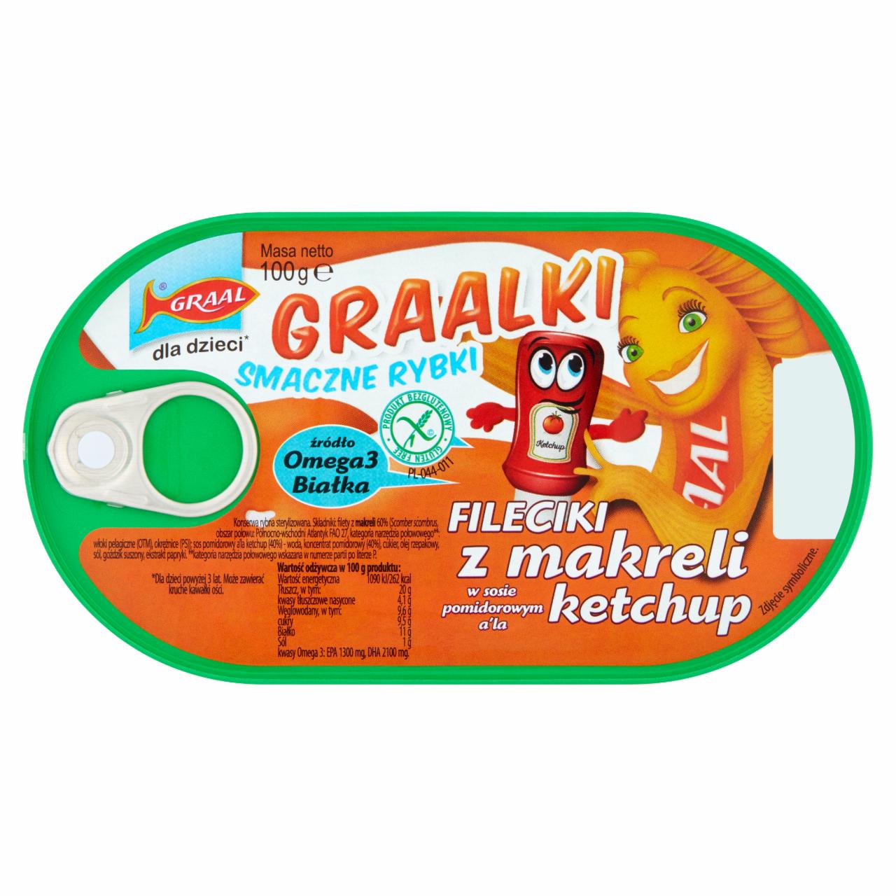 Zdjęcia - GRAAL Graalki Smaczne rybki Fileciki z makreli w sosie pomidorowym a'la ketchup 100 g