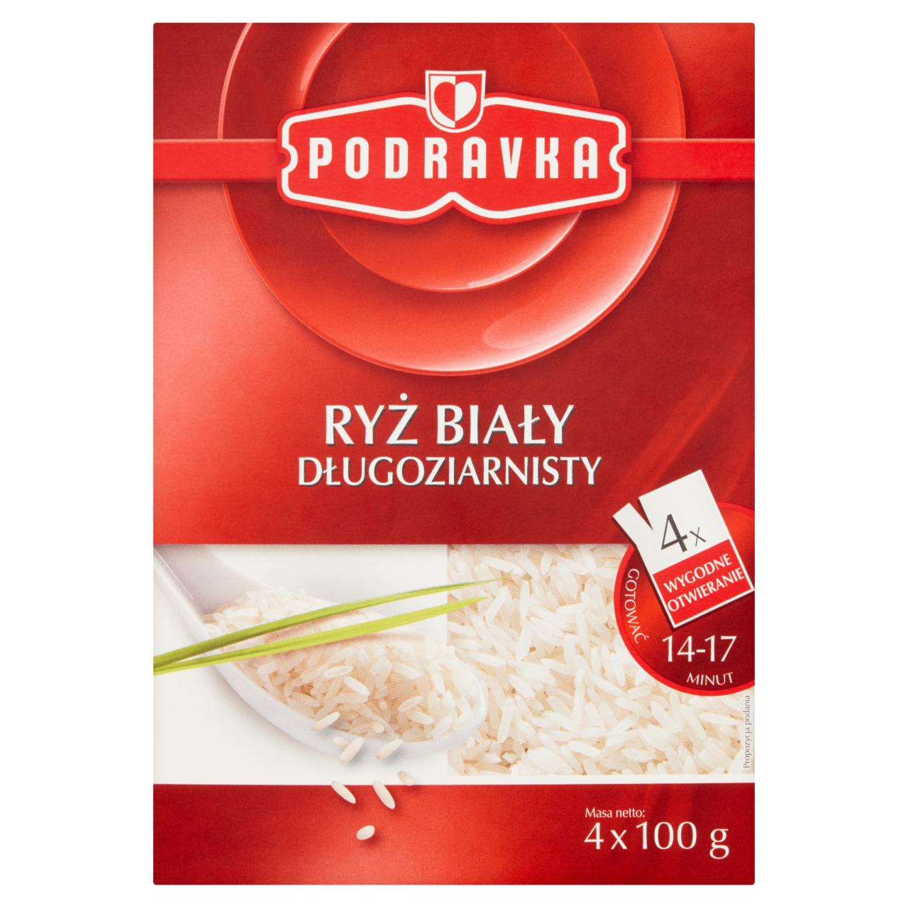 Zdjęcia - Podravka Ryż biały długoziarnisty 400 g (4 x 100 g)