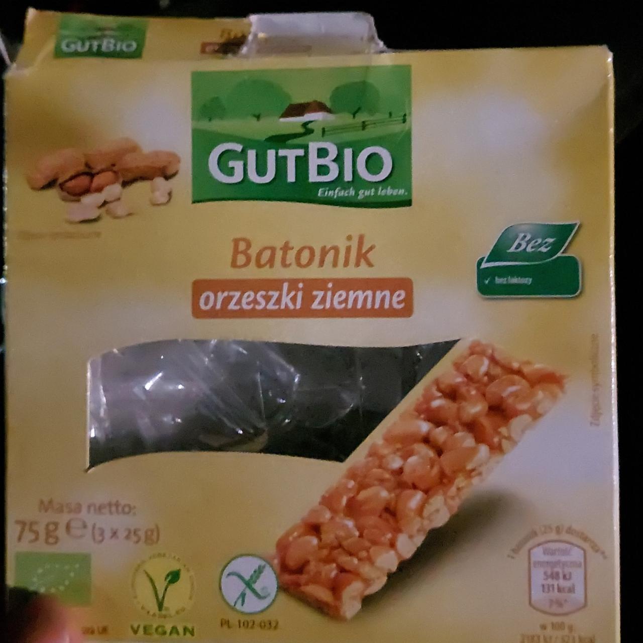 Zdjęcia - Batonik orzeszki ziemne GutBio