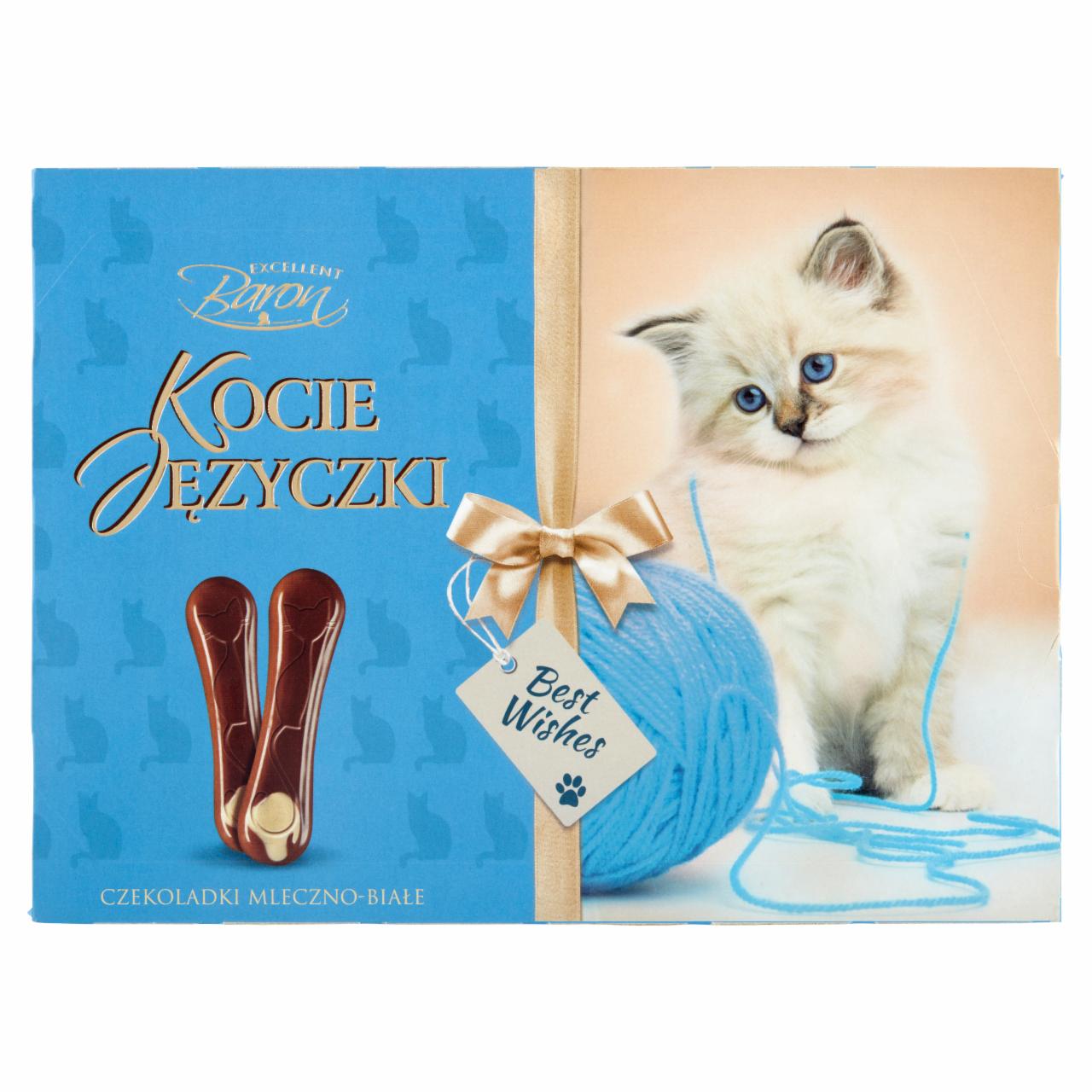 Zdjęcia - Baron Kocie Języczki Czekoladki mleczno-białe 100 g