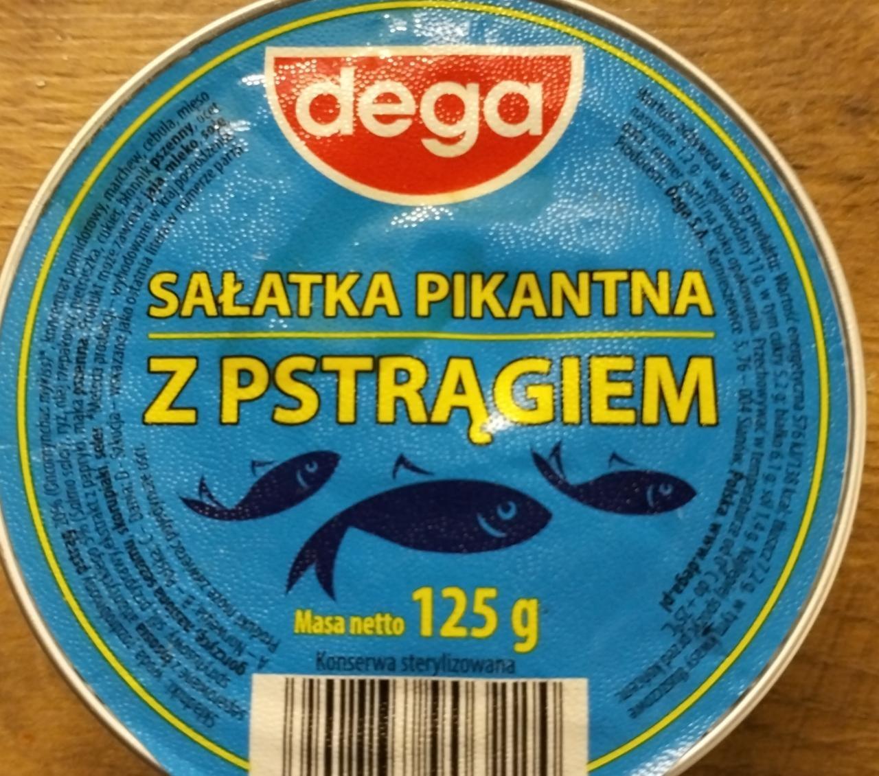 Zdjęcia - Sałatka pikantna z pstrągiem dega