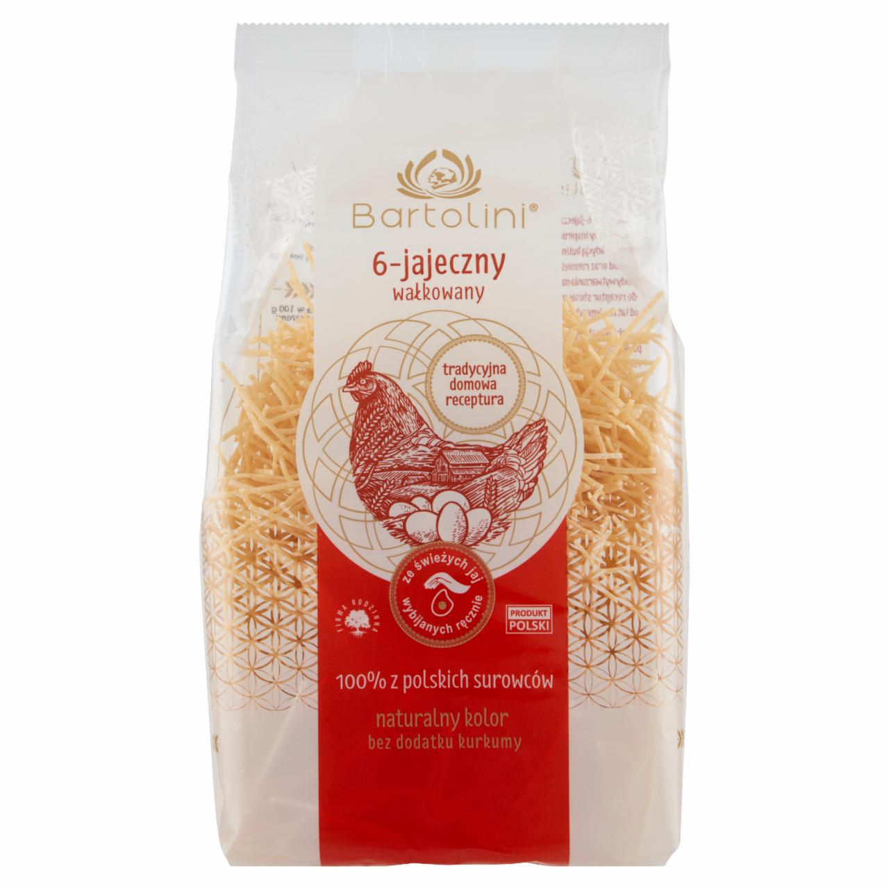 Zdjęcia - Bartolini Makaron 6-jajeczny wałkowany krajanka cienka 250 g