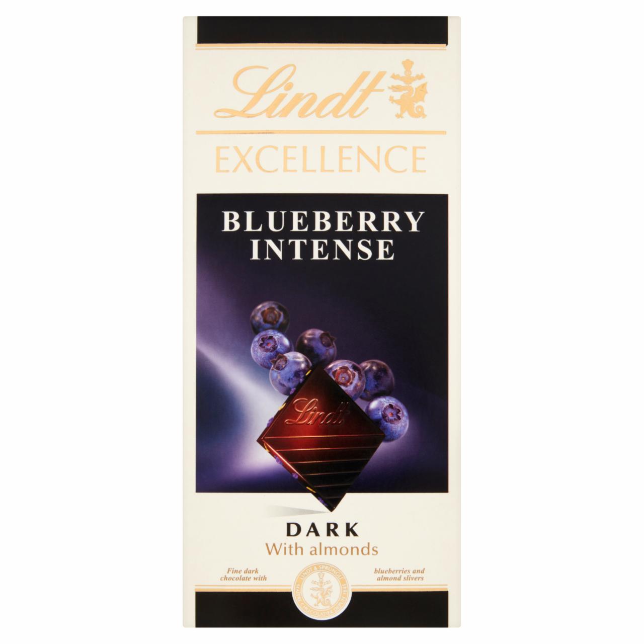 Zdjęcia - Lindt Excellence Czekolada ciemna z migdałami i kawałkami borówki amerykańskiej 100 g