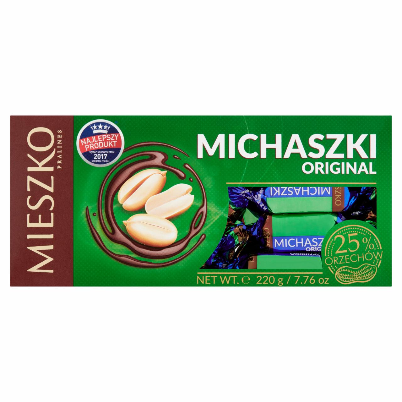 Zdjęcia - Mieszko Michaszki Original Cukierki z orzeszkami arachidowymi w czekoladzie 220 g