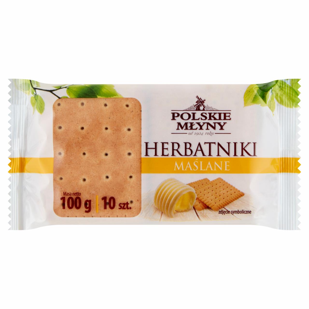 Zdjęcia - Polskie Młyny Herbatniki maślane 100 g (10 sztuk)