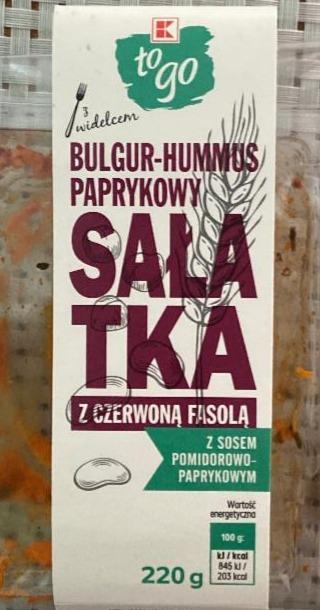 Zdjęcia - Sałatka bulgur hummus z czerwoną fasolą z sosem pomidorowo paprykowym k-classic