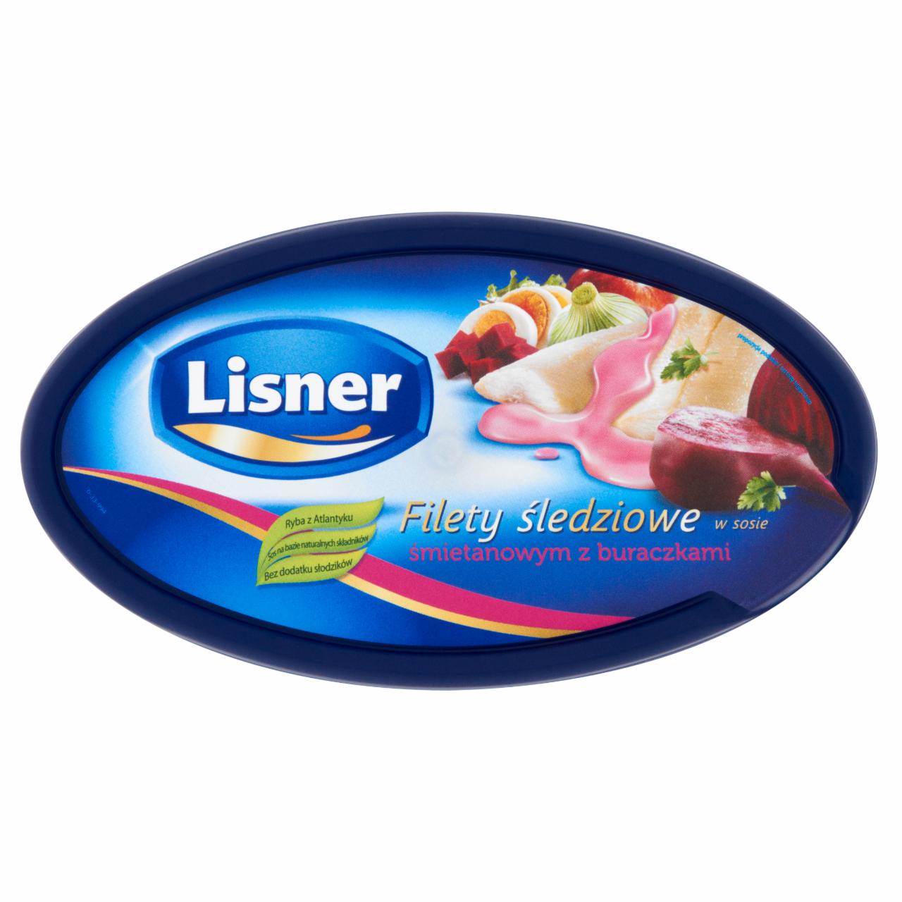 Zdjęcia - Lisner Filety śledziowe w sosie śmietanowym z buraczkami 280 g