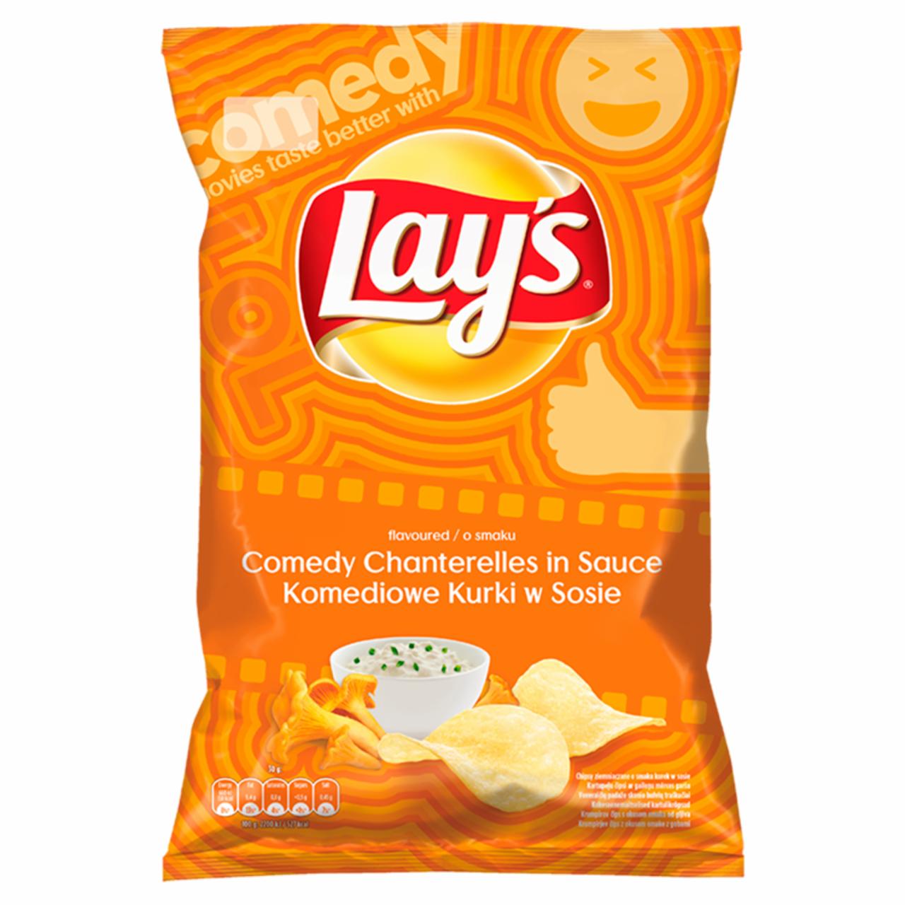 Zdjęcia - Lay's Chipsy ziemniaczane o smaku komediowe kurki w sosie 140 g