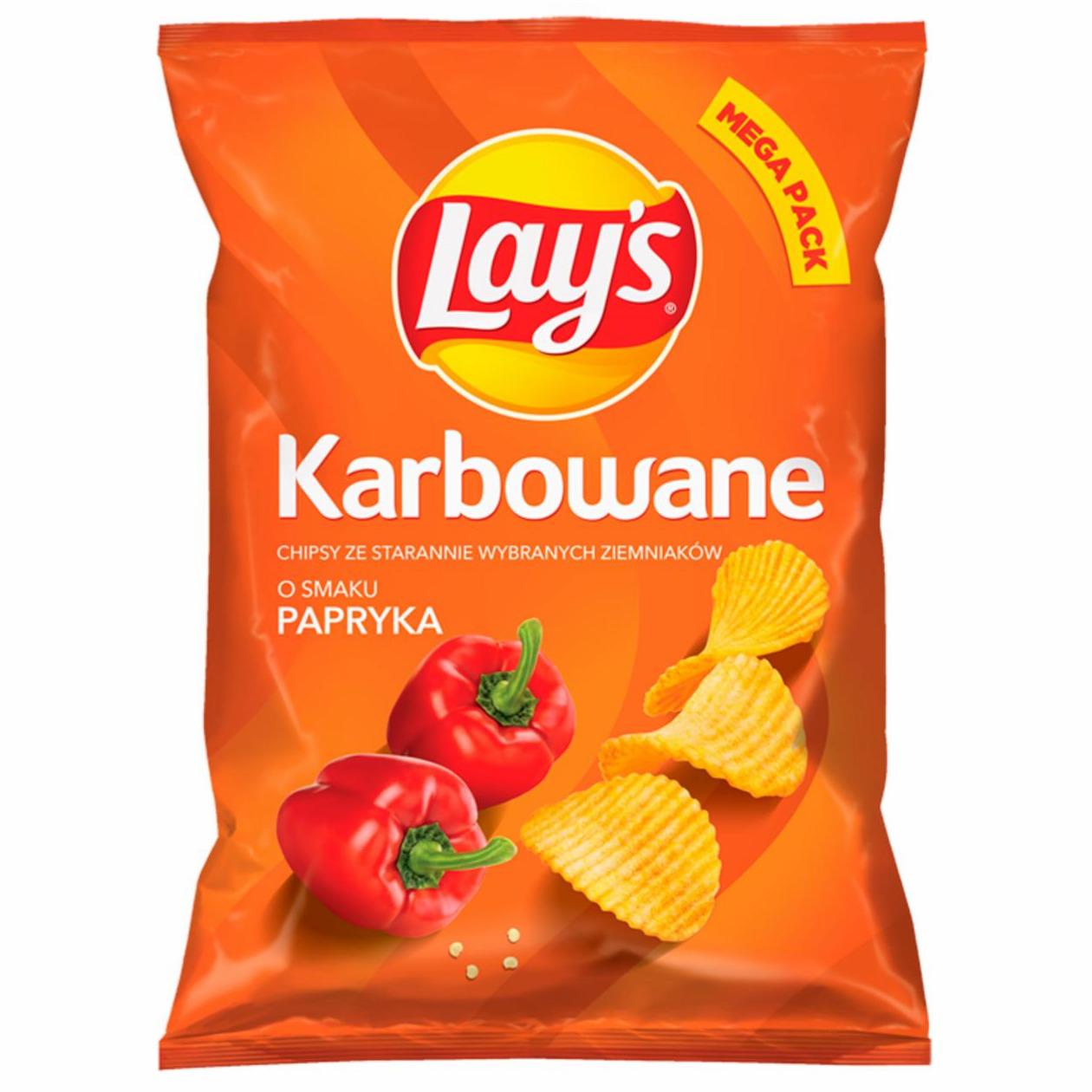 Zdjęcia - Lay's Chipsy ziemniaczane karbowane o smaku papryki 210 g