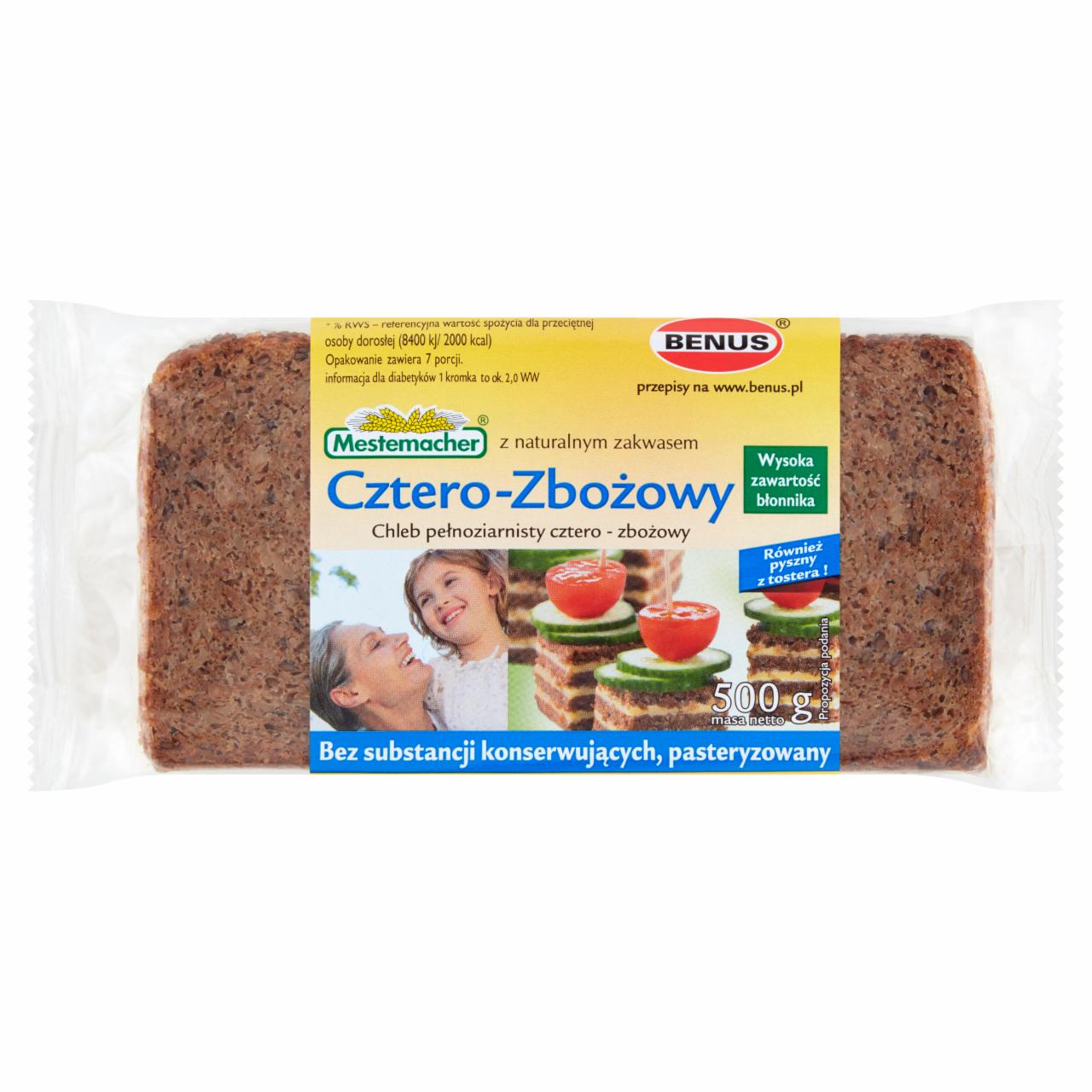 Zdjęcia - Mestemacher Chleb pełnoziarnisty cztero-zbożowy 500 g