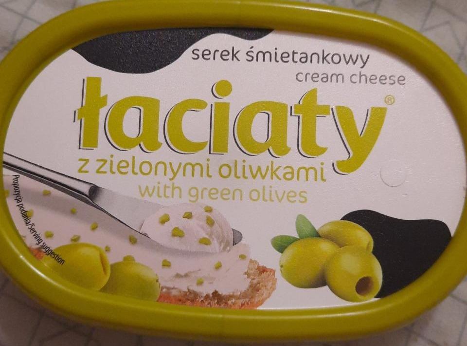 Zdjęcia - Serek śmietankowy z zielonymi oliwkami Łaciaty