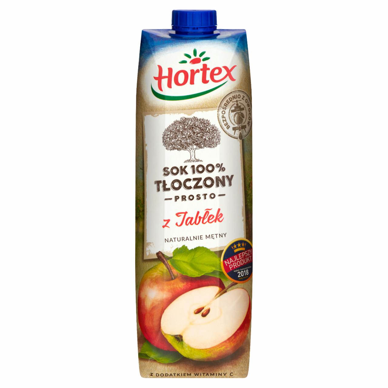 Zdjęcia - Hortex Sok 100% tłoczony prosto z jabłek 1 l