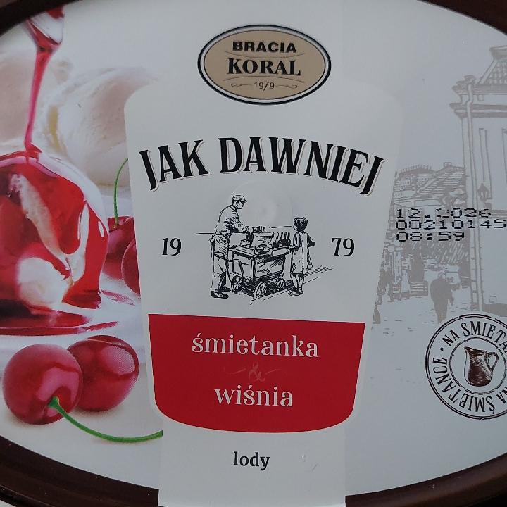 Zdjęcia - Jak dawniej lody śmietanka wiśnia Bracia Koral