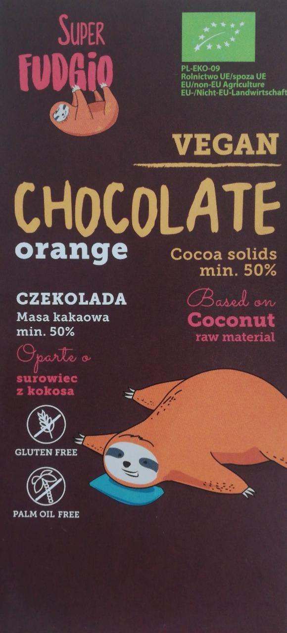 Zdjęcia - Super Fudgio Ekologiczna czekolada pomarańczowa 80 g