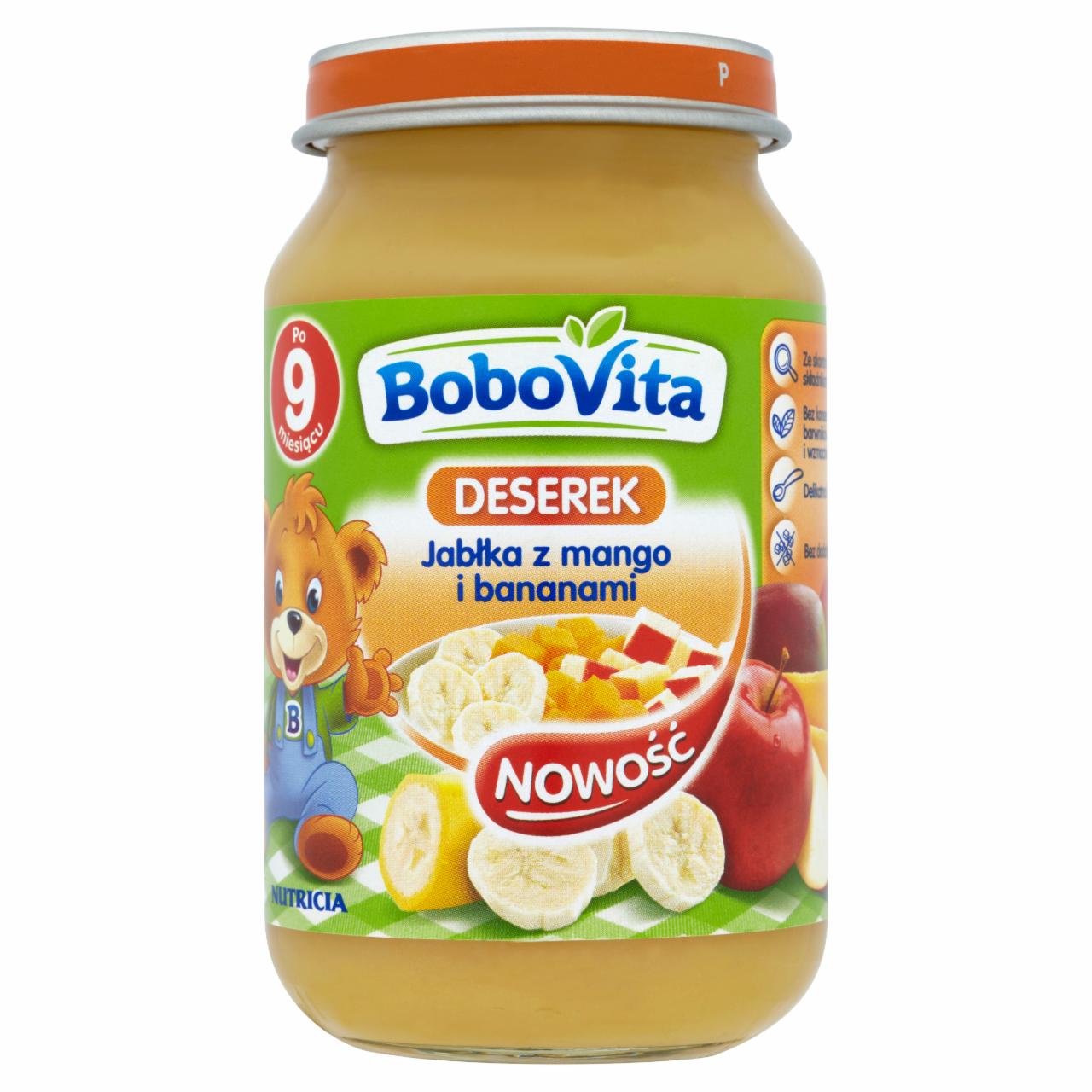 Zdjęcia - BoboVita Deserek Jabłka z mango i bananami po 9 miesiącu 190 g