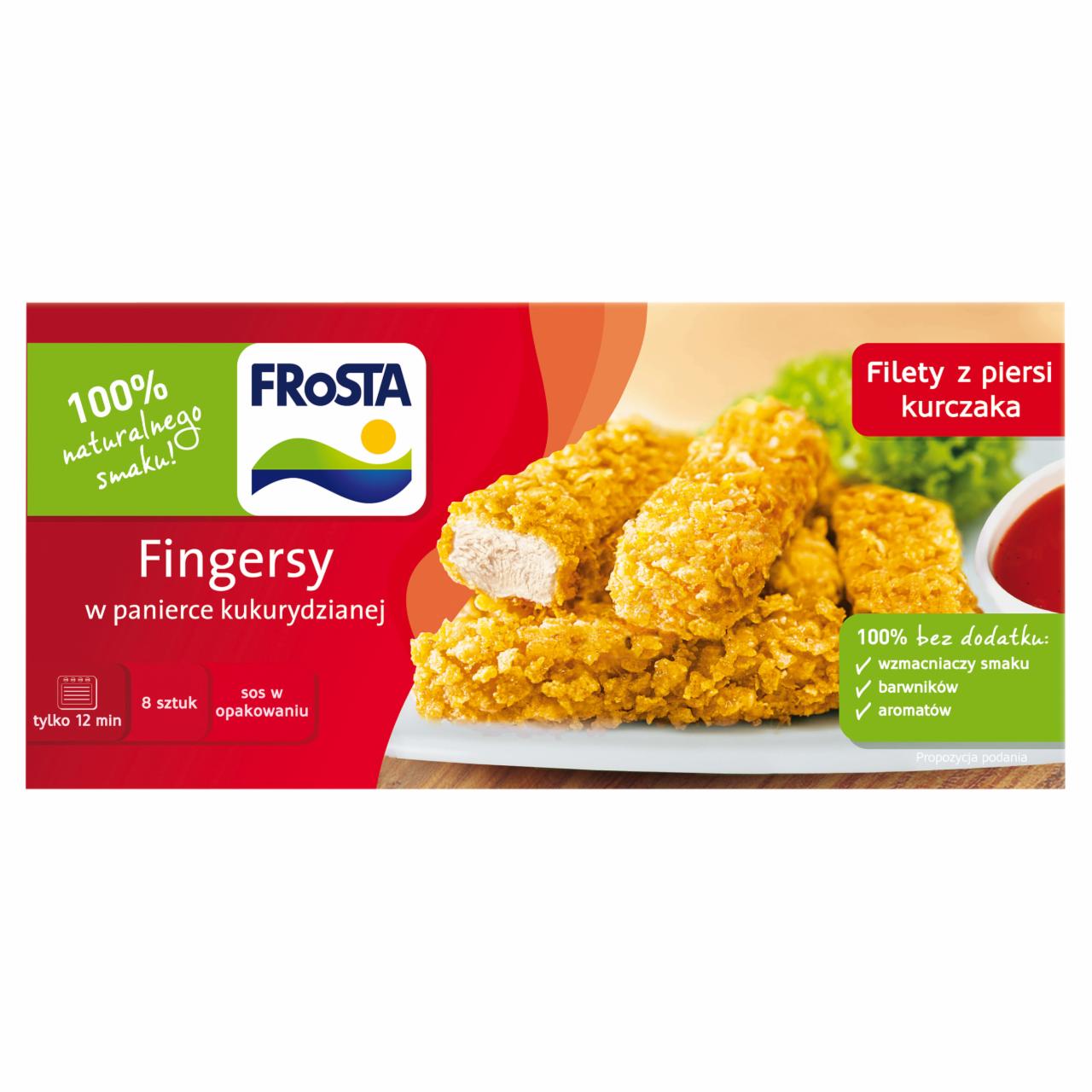 Zdjęcia - FRoSTA Fingersy w panierce kukurydzianej 240 g (8 sztuk) plus sos 28 g