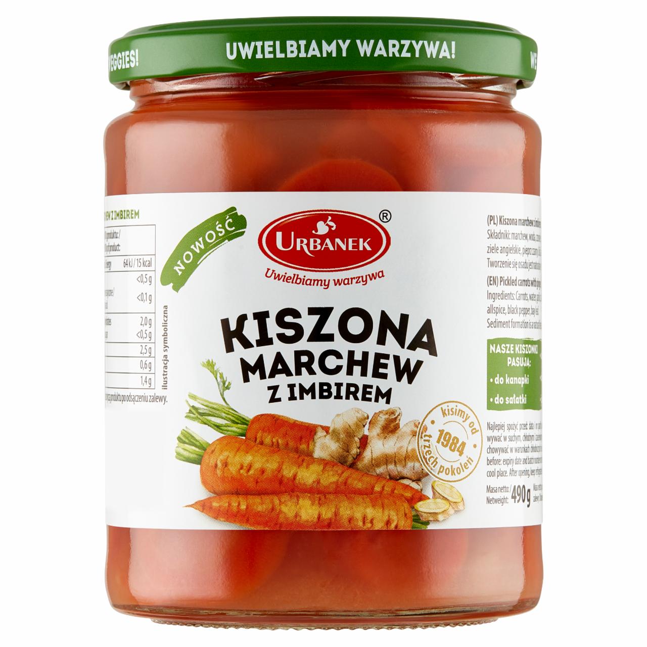 Zdjęcia - Urbanek Kiszona marchew z imbirem 490 g