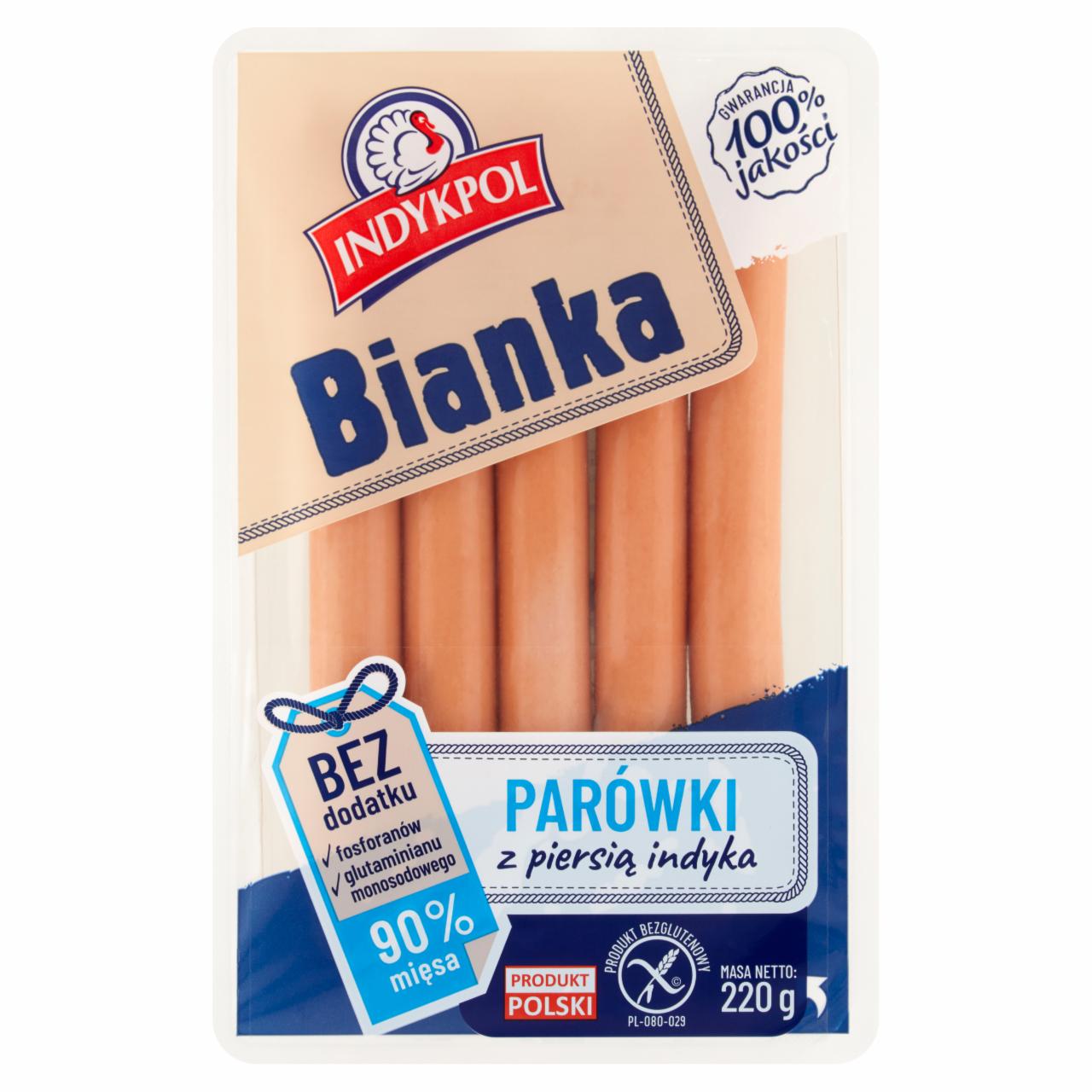 Zdjęcia - Indykpol Bianka Parówki z piersią indyka 220 g