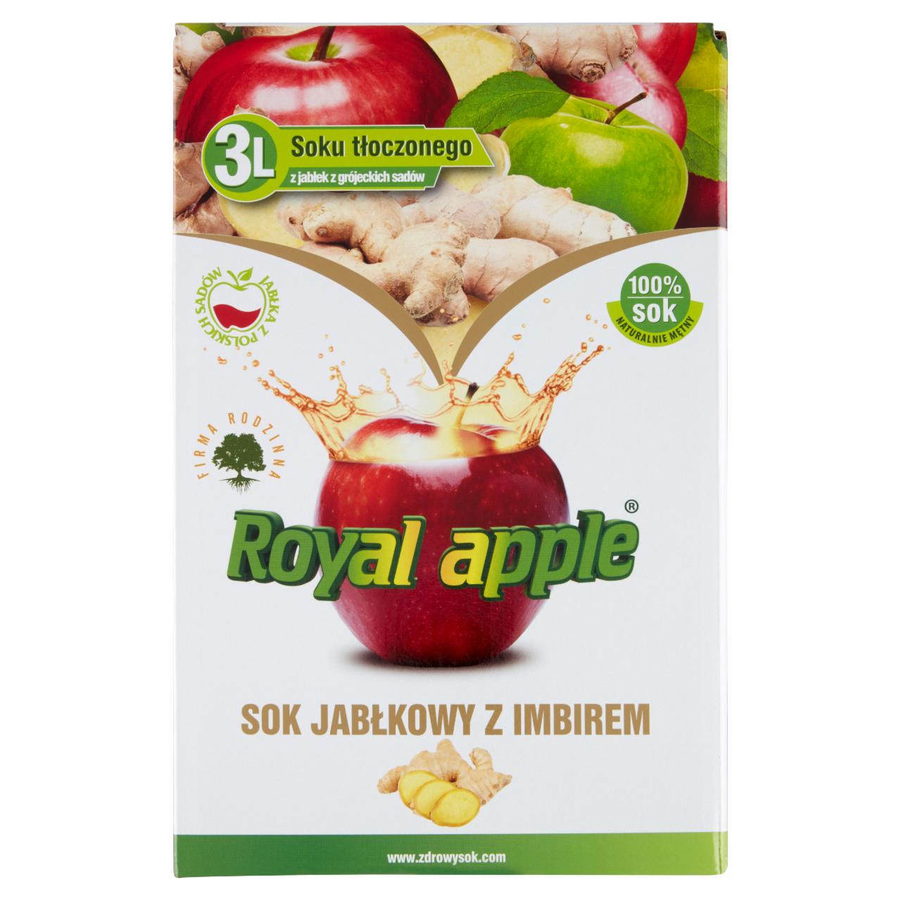 Zdjęcia - Royal apple Sok jabłkowy z imbirem 3 l
