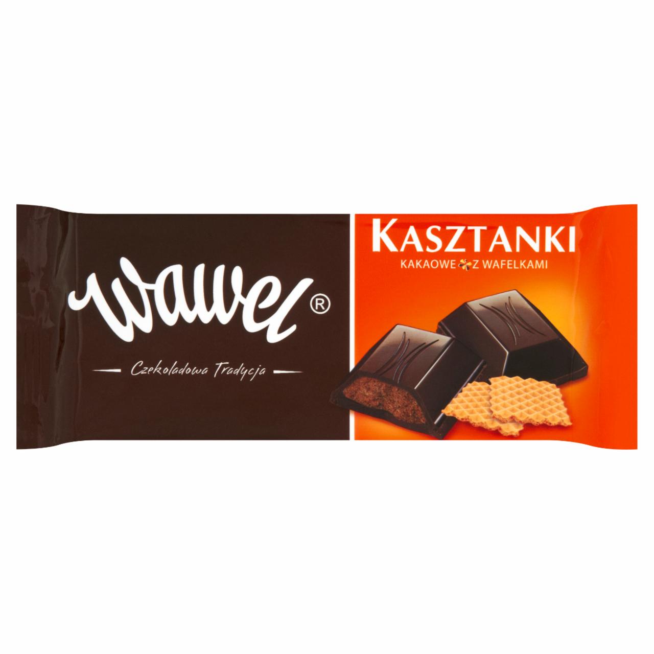Zdjęcia - Wawel Kasztanki kakaowe z wafelkami Czekolada nadziewana 4 x 100 g