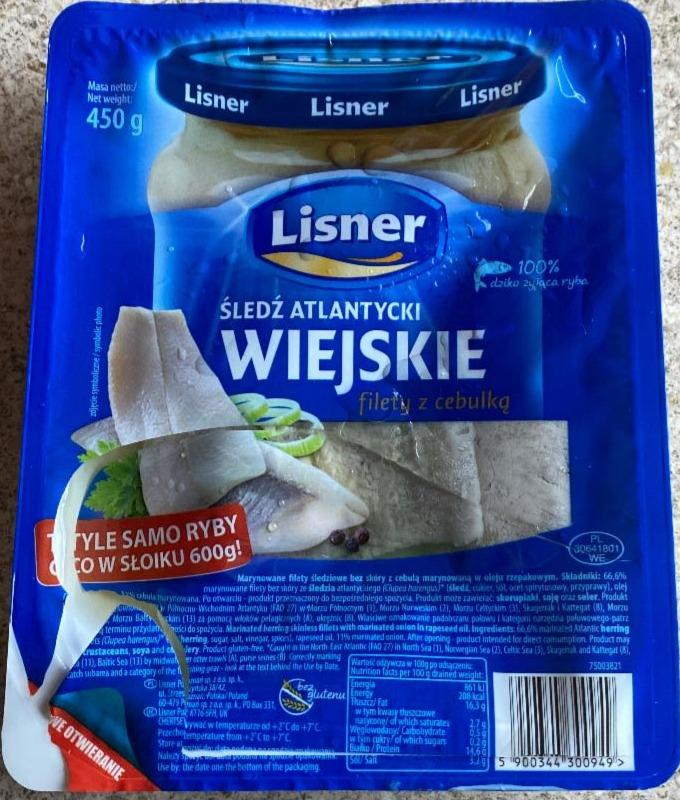 Zdjęcia - Lisner Śledź atlantycki wiejskie filety z cebulką 450 g