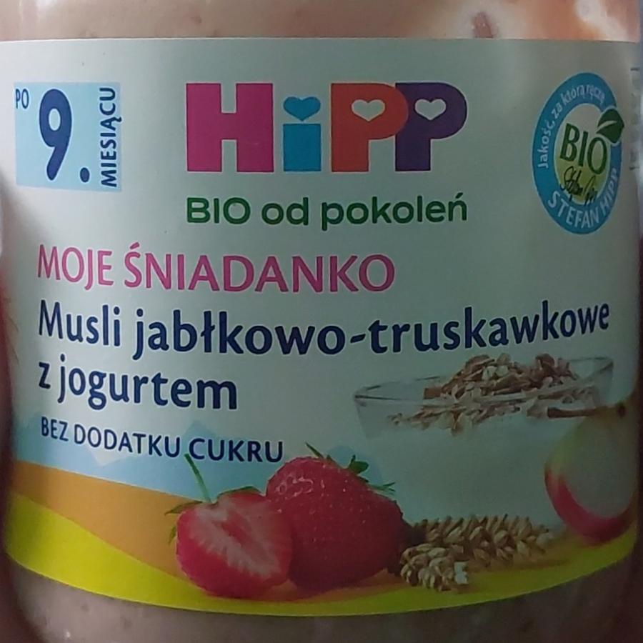 Zdjęcia - HiPP BIO Moje Śniadanko Musli jabłkowo-truskawkowe z jogurtem po 9. miesiącu 160 g