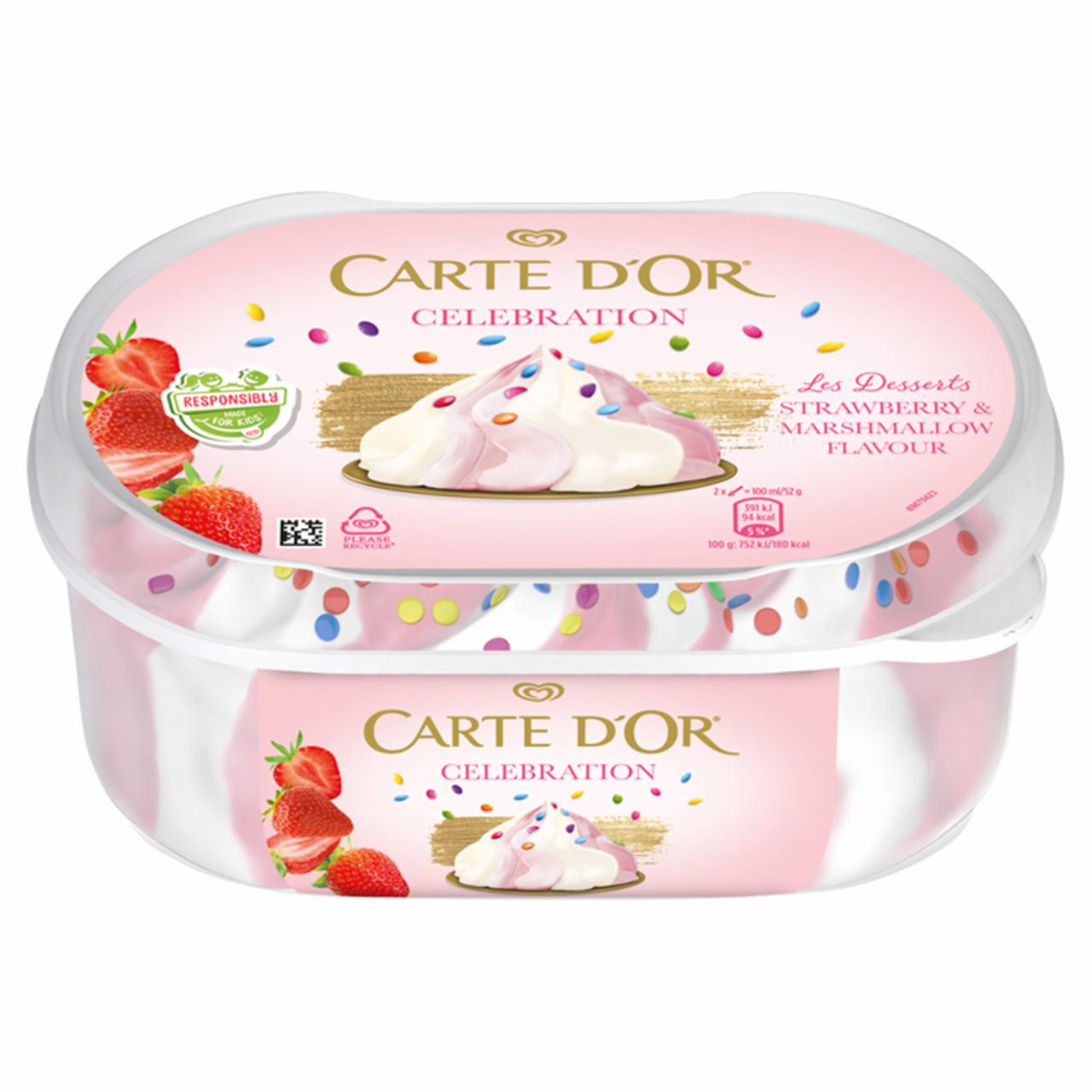 Zdjęcia - Carte D'Or Celebration Les Desserts Lody truskawkowe i lody o smaku pianki cukrowej 850 ml