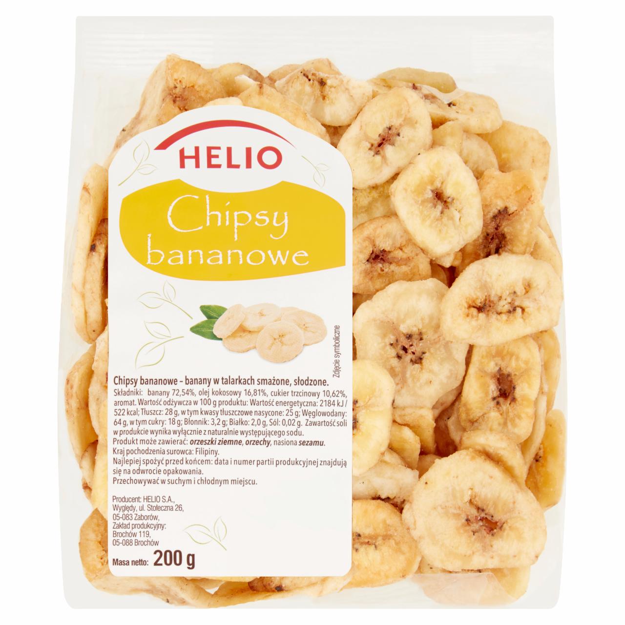 Zdjęcia - Helio Chipsy bananowe 200 g