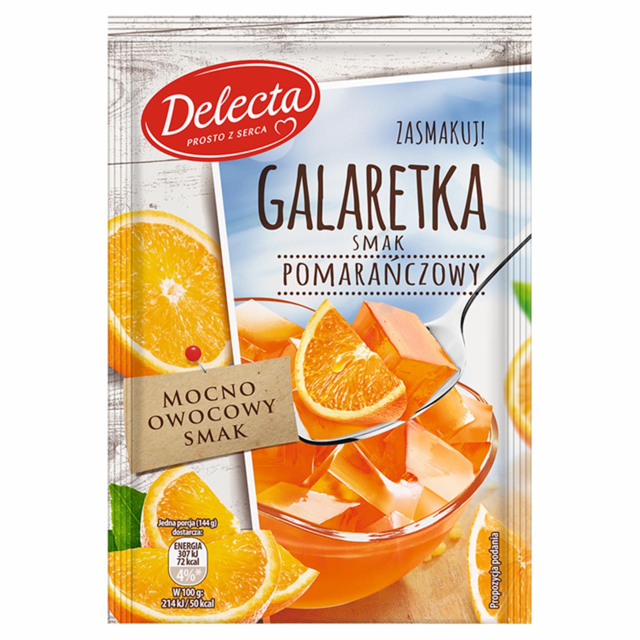 Zdjęcia - Delecta Galaretka smak pomarańczowy 75 g