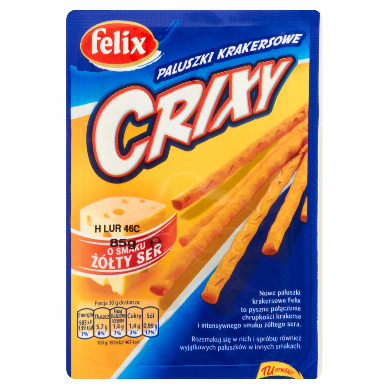 Zdjęcia - Felix Crixy Paluszki krakersowe o smaku żółty ser 85 g