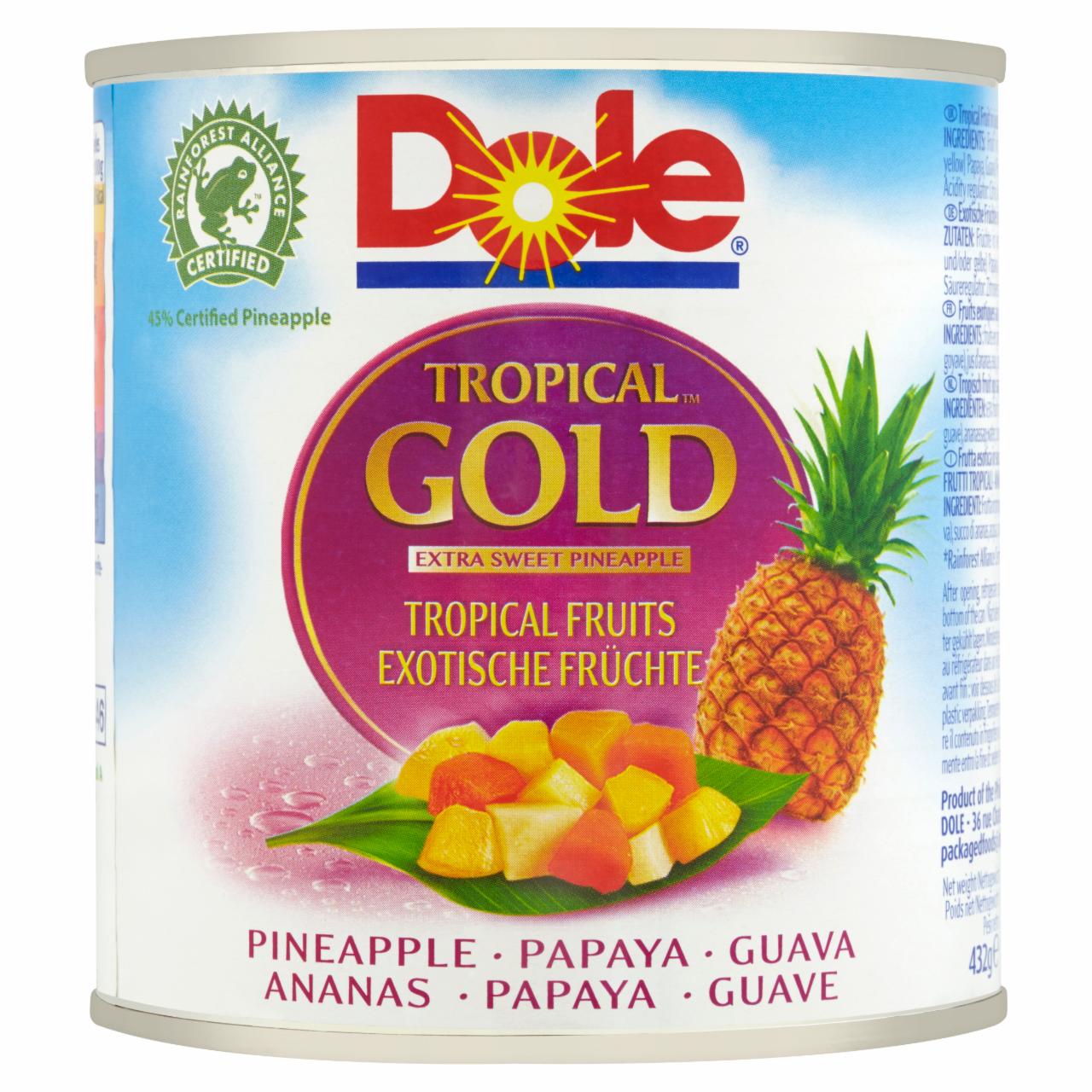 Zdjęcia - Dole Tropical Gold Koktajl owocowy z owoców tropikalnych w soku 432 g