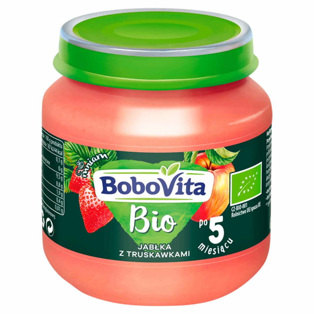 Zdjęcia - Bio Jabłka z truskawkami po 5 miesiącu BoboVita