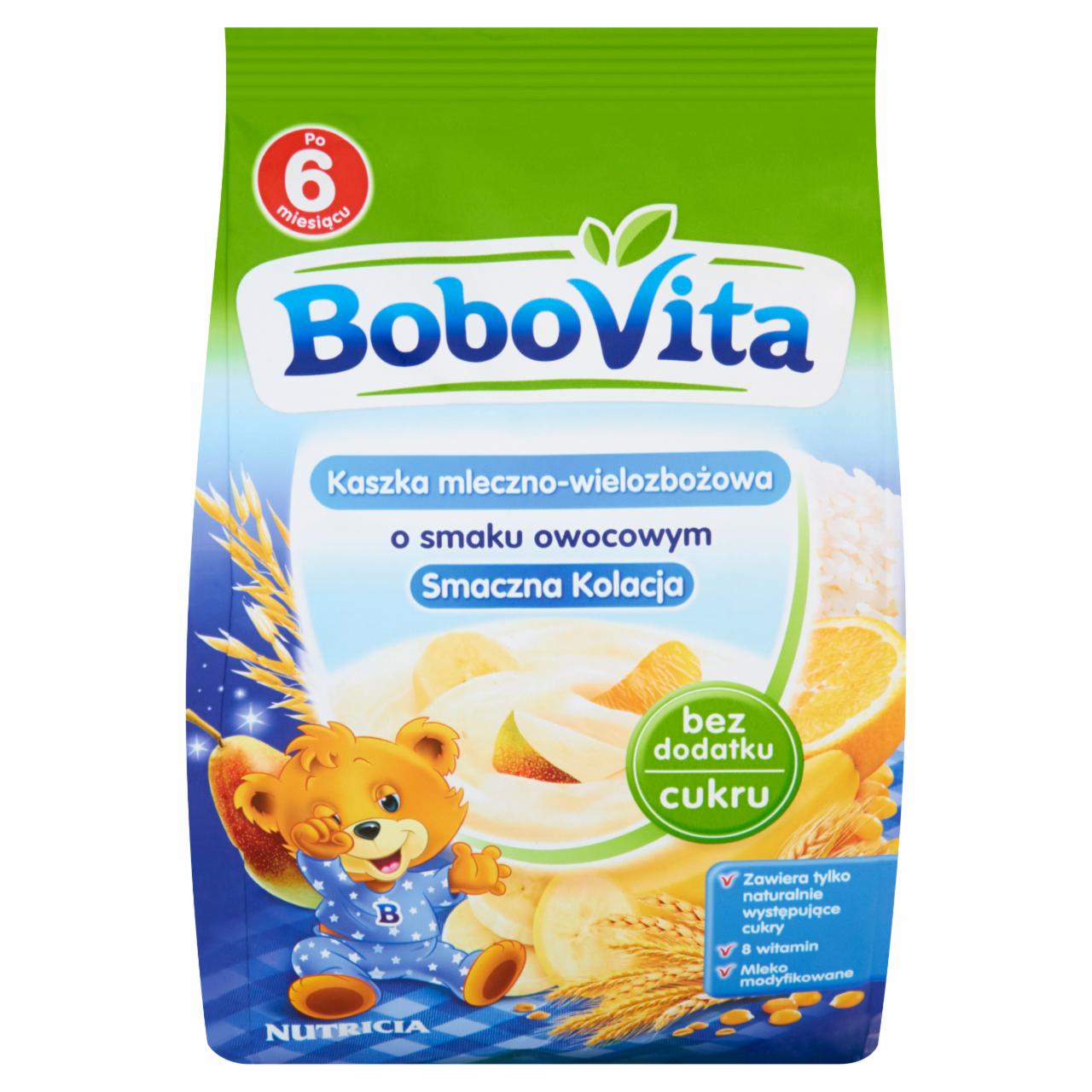 Zdjęcia - BoboVita Smaczna Kolacja Kaszka mleczno-wielozbożowa o smaku owocowym po 6 miesiącu 230 g
