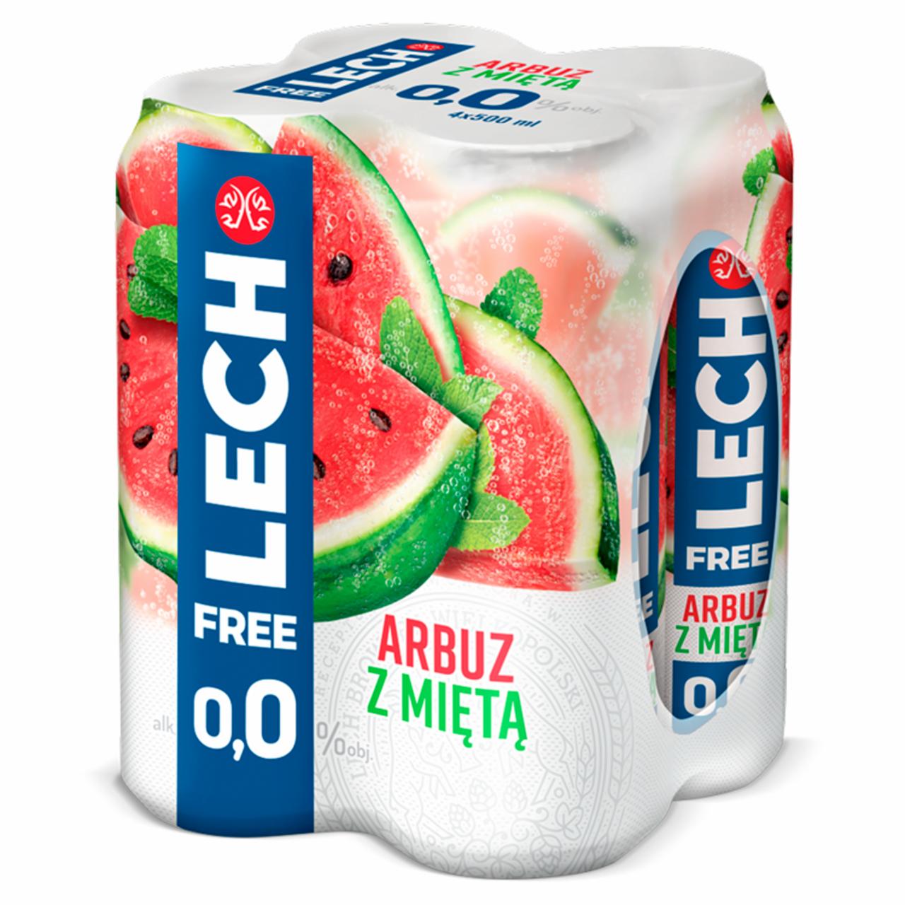 Zdjęcia - Lech Free Piwo bezalkoholowe arbuz z miętą 4 x 500 ml