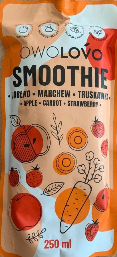 Zdjęcia - Smoothie jabłko marchew truskawka Owolovo