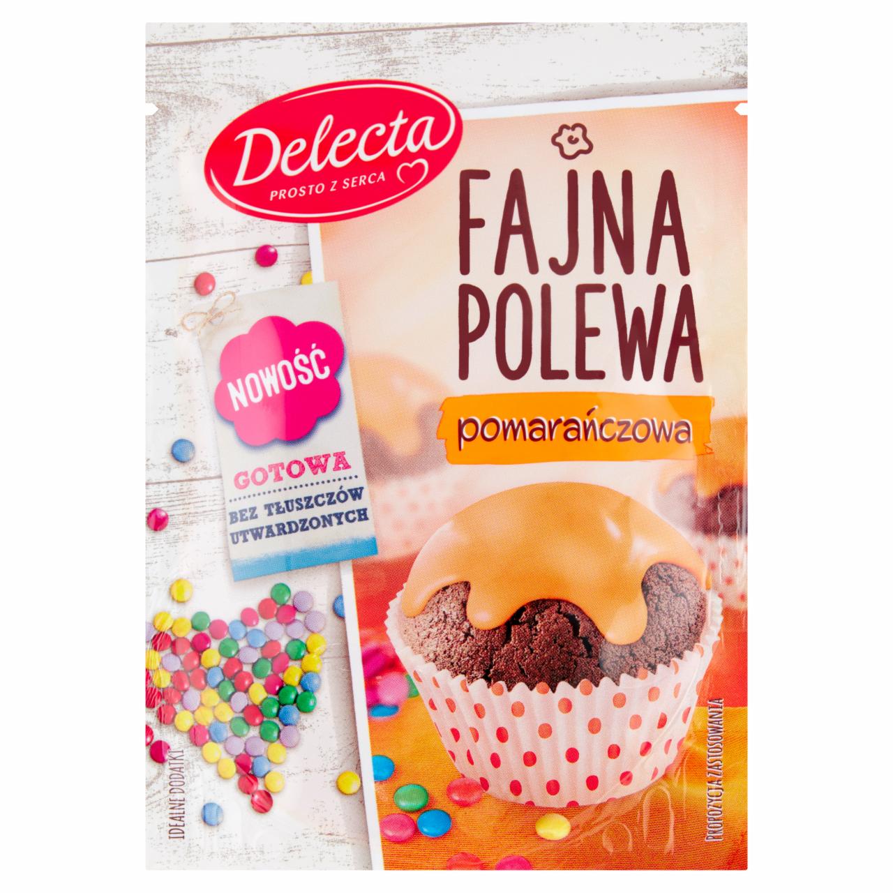 Zdjęcia - Delecta Fajna polewa pomarańczowa 80 g