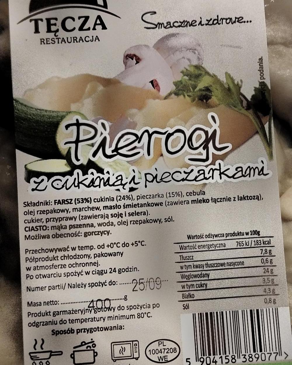 Zdjęcia - pierogi z cukinią i pieczarkami Tęcza