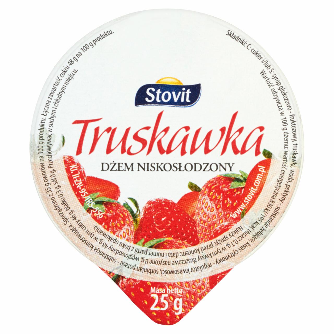 Zdjęcia - Stovit Truskawka Dżem niskosłodzony 25 g