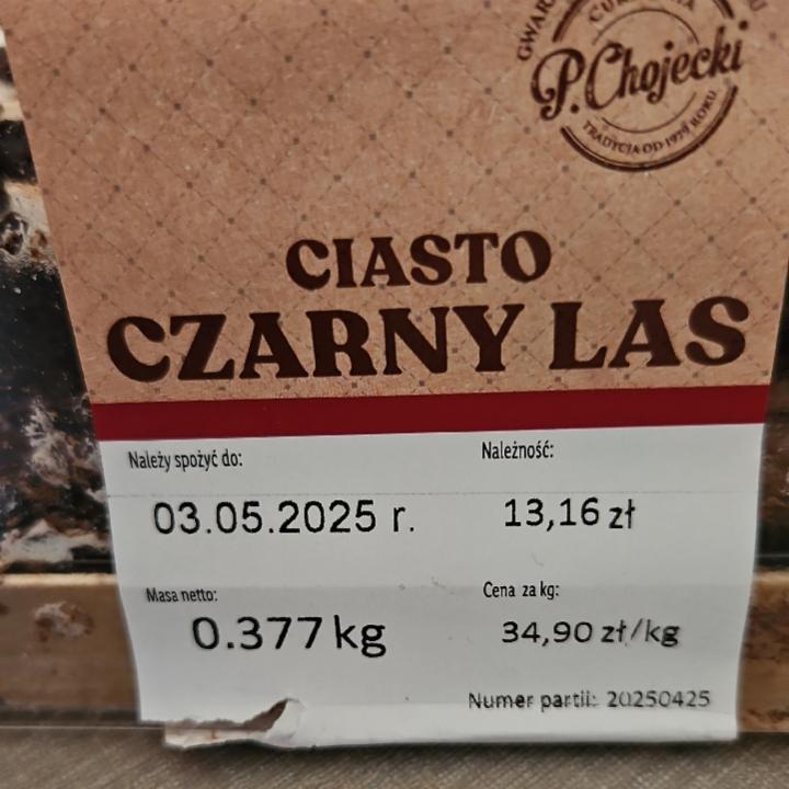 Zdjęcia - Ciasto czarny las Cukiernia P.Chojecki