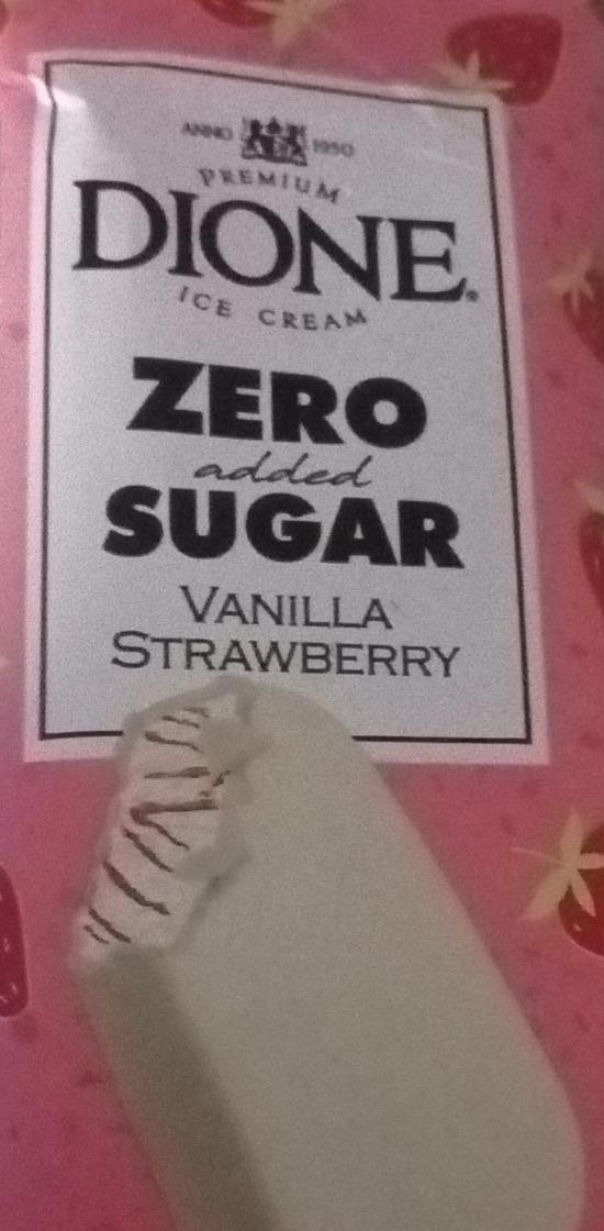 Zdjęcia - Ice cream zero added sugar vanilla strawberry Dione