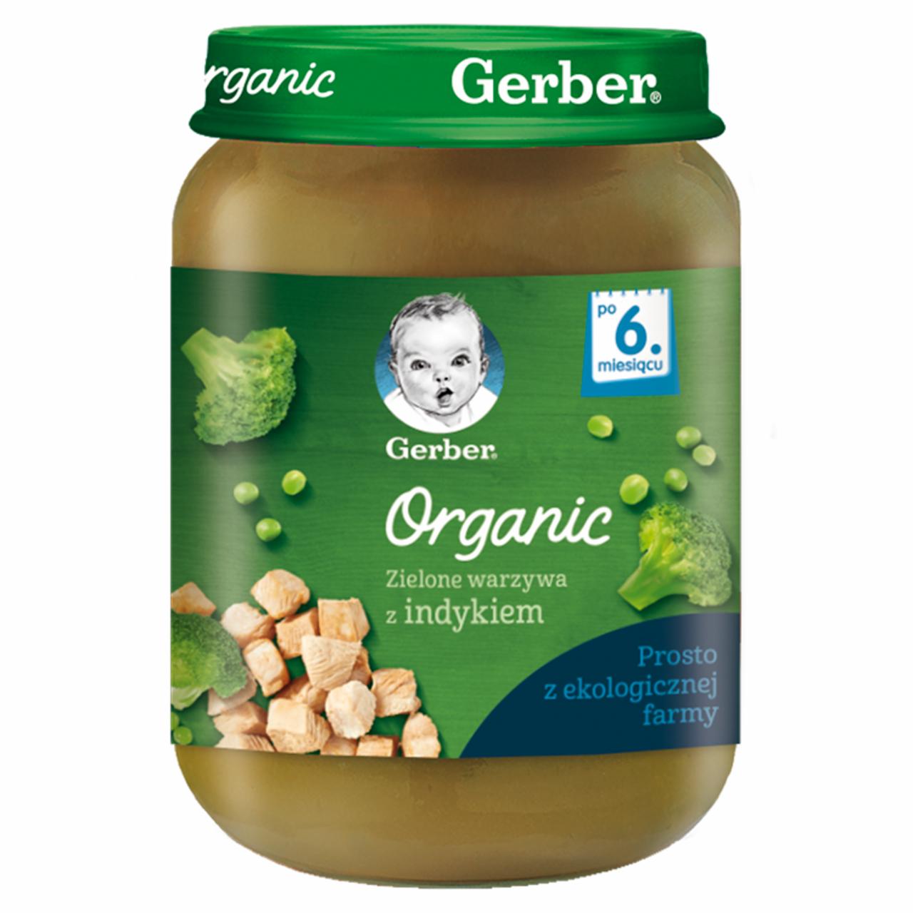 Zdjęcia - Gerber Organic Zielone warzywa z indykiem dla niemowląt po 6. miesiącu 190 g