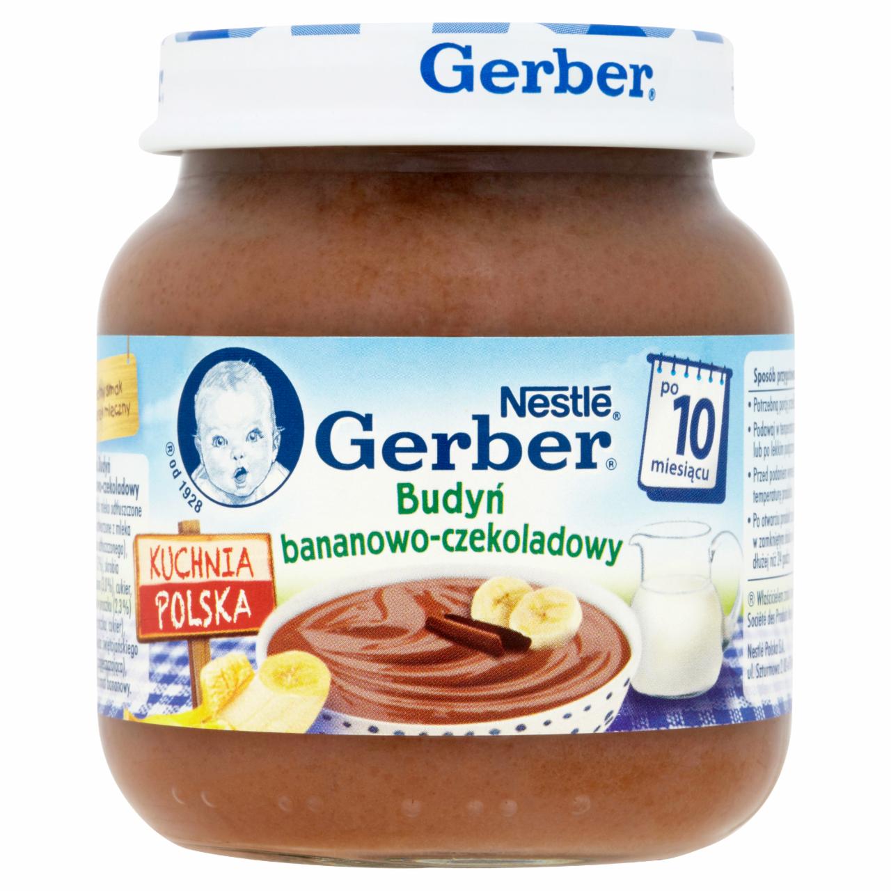 Zdjęcia - Gerber Kuchnia Polska Budyń bananowo-czekoladowy po 10 miesiącu 125 g