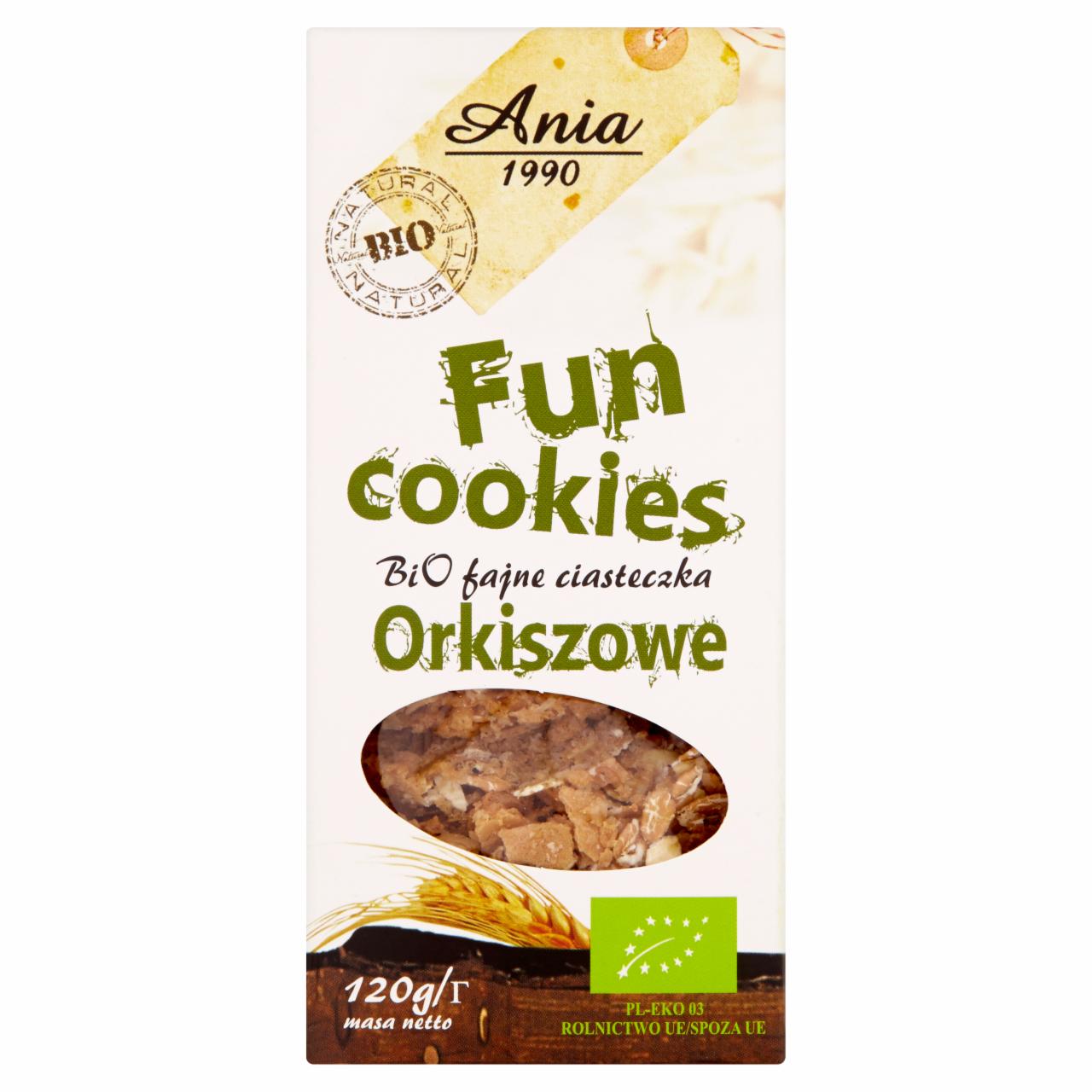 Zdjęcia - Ania Fun Cookies Bio fajne ciasteczka orkiszowe 120 g