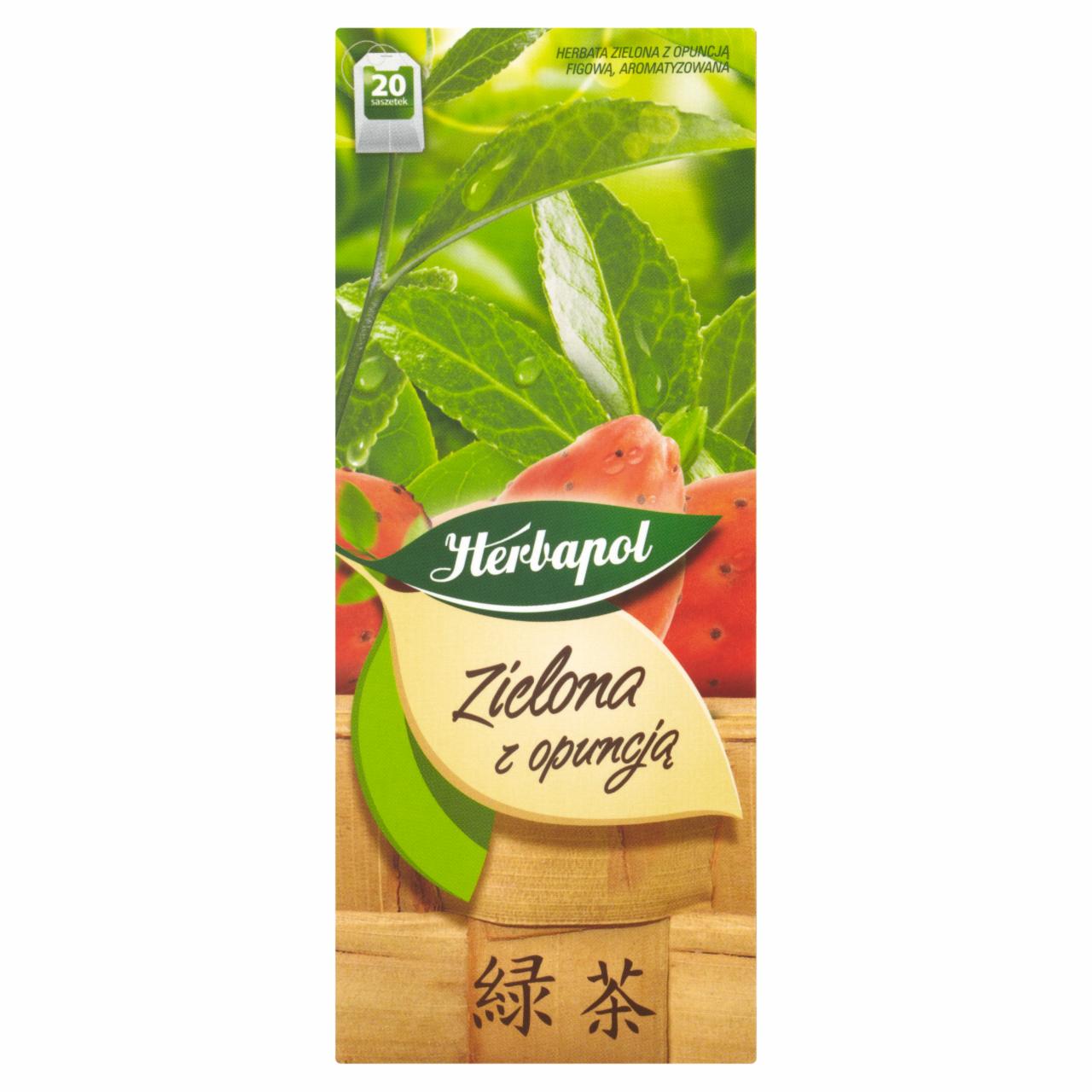 Zdjęcia - Herbapol Herbata zielona z opuncją 30 g (20 saszetek)