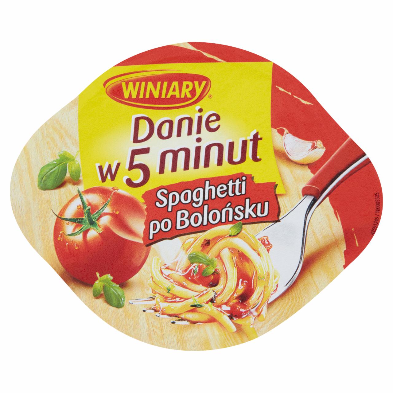 Zdjęcia - Winiary Danie w 5 minut Spaghetti po bolońsku 57 g