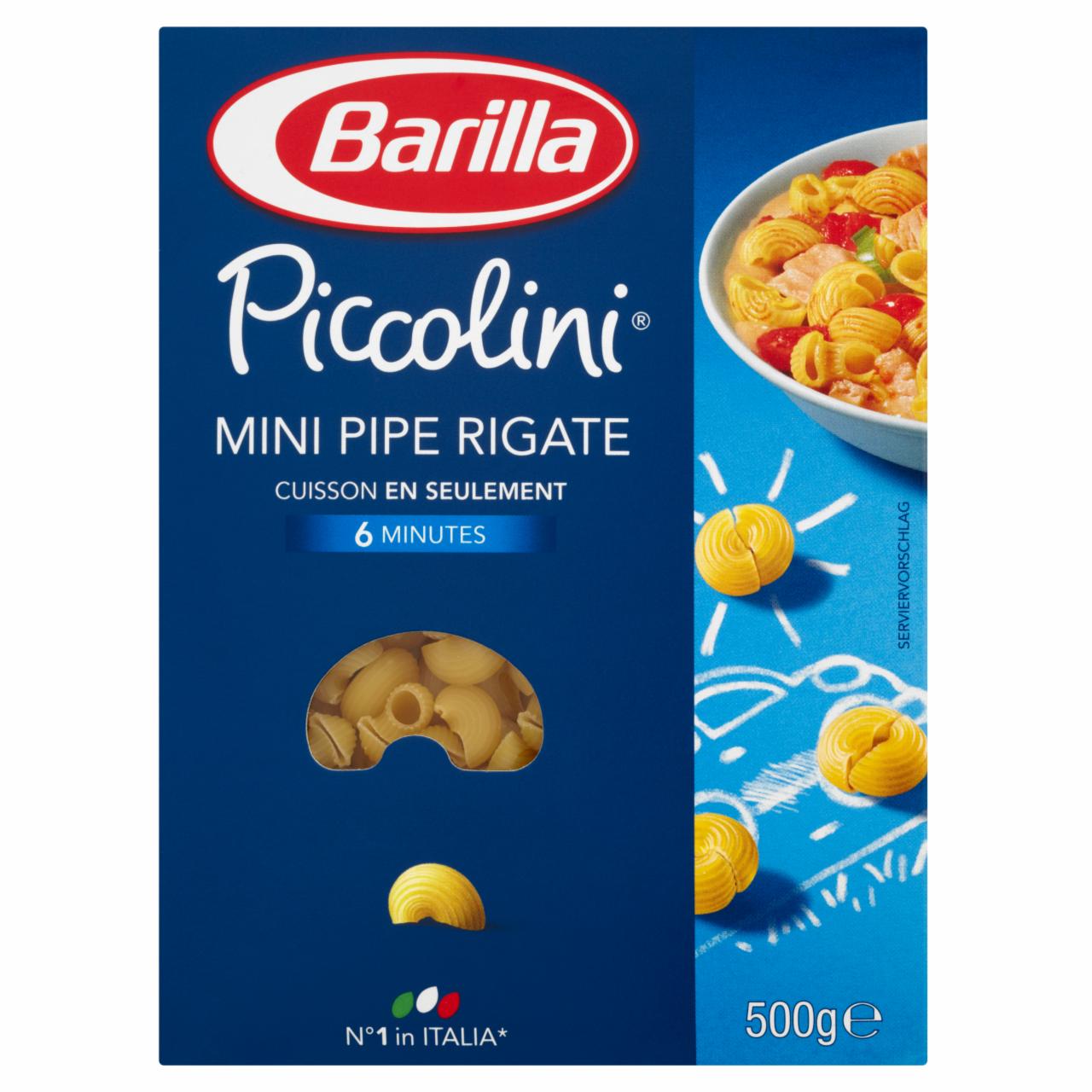 Zdjęcia - Barilla Makaron Piccolini Mini Pipe Rigate 500 g