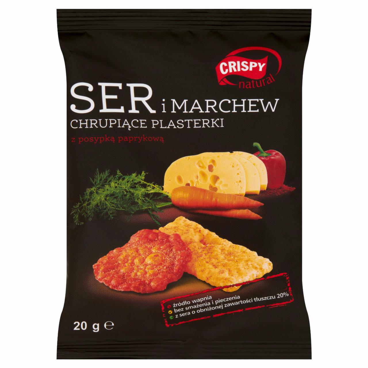 Zdjęcia - Crispy Natural Ser i Marchew chrupiące plasterki 20 g