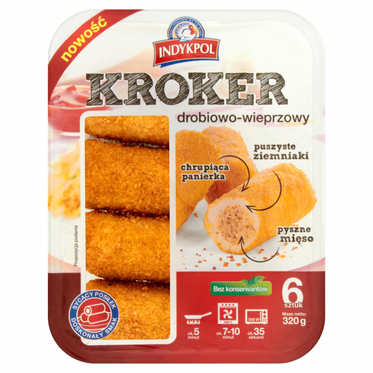 Zdjęcia - Indykpol Kroker drobiowo-wieprzowy 320 g (6 sztuk)