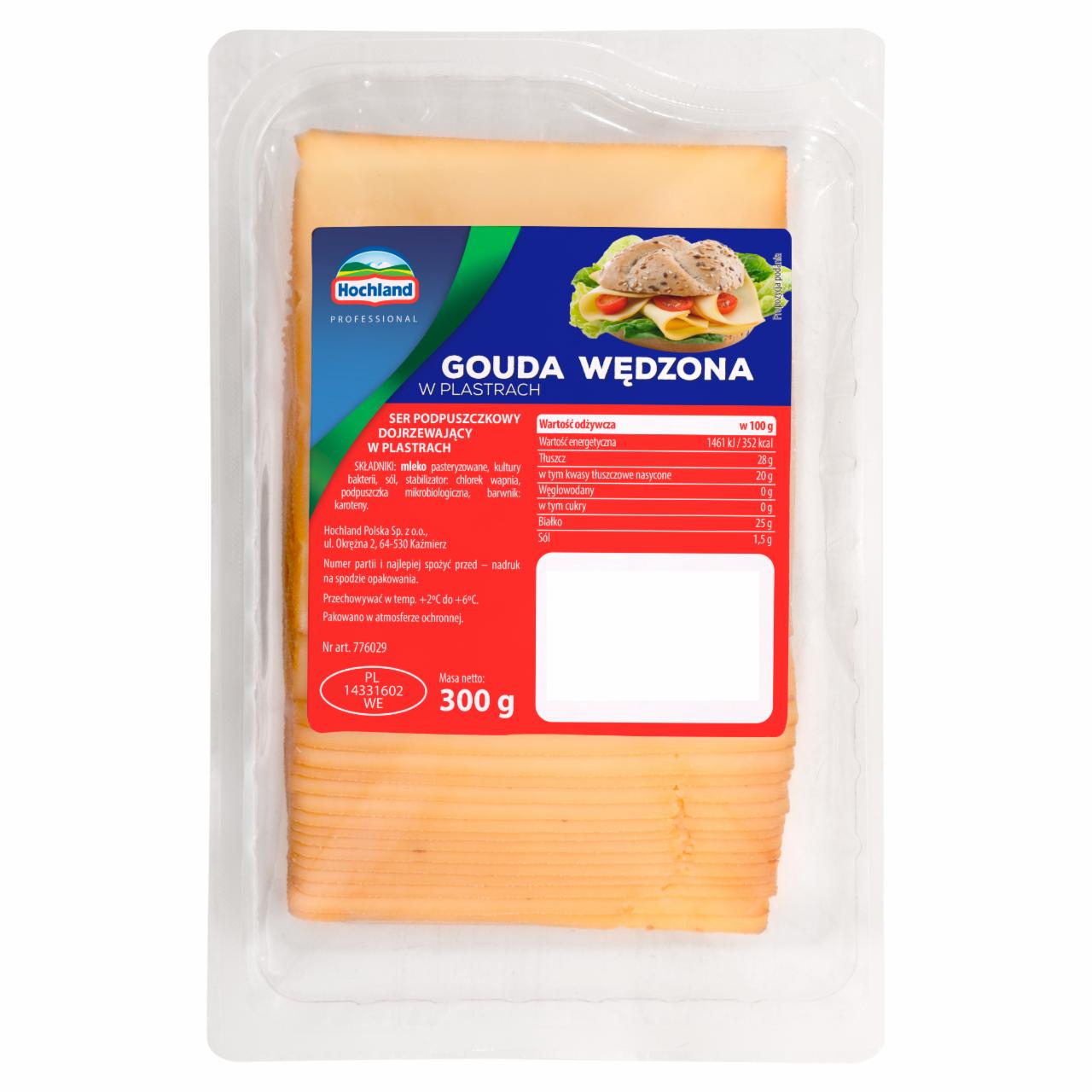 Zdjęcia - Hochland Professional Ser Gouda wędzona w plastrach 300 g